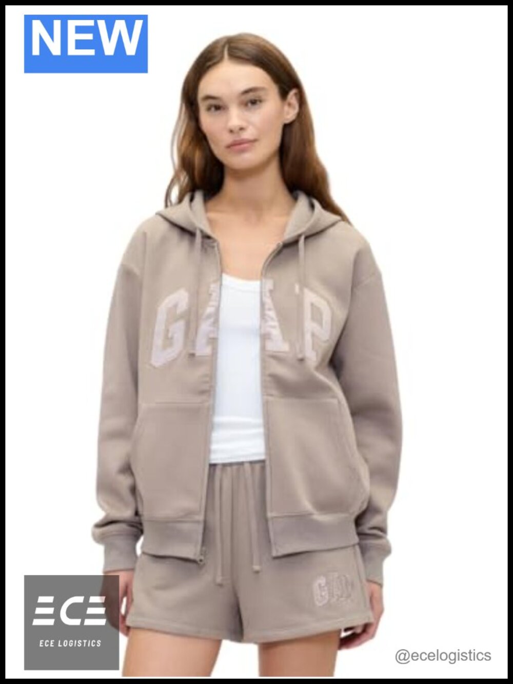 Zip Up Hooded Sweatshirt Long Sleeve Regular Fit Letter Print Fall